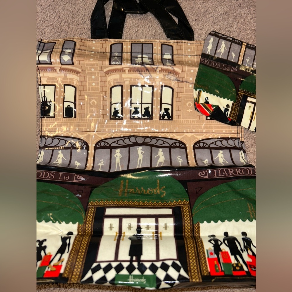 Harrods bag n pouch bundle lot of 2 set